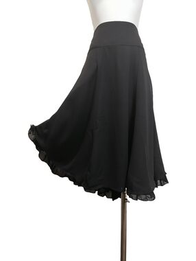 🐜🐜 H&M Black High-Waist Flared Midi Skirt